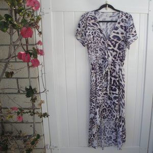 Vintage Havana Womens High-Low Dress Size L Knee Length Multi Color Tie-Dye